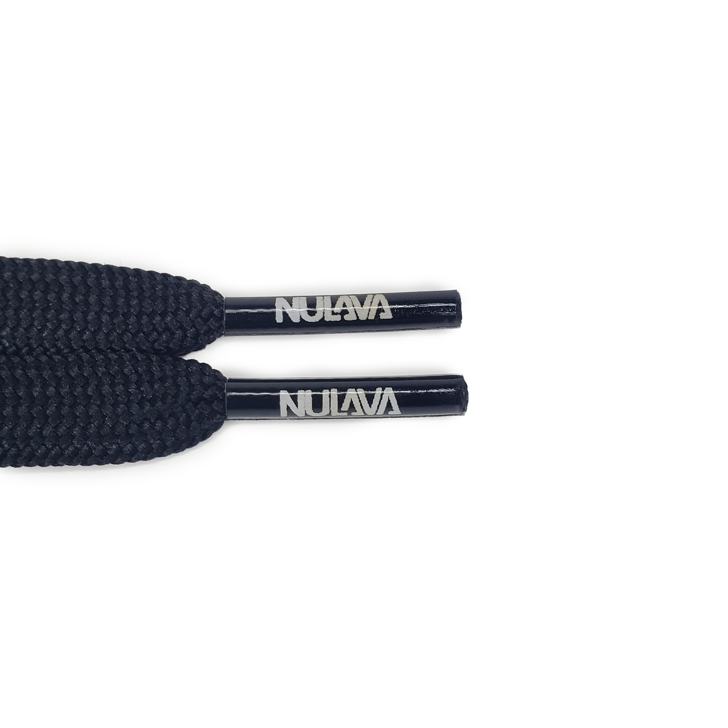 Nulava Silicone Printed "Navigate Urban Landscapes And Vibe Authentically" Black Flat SHOELACES