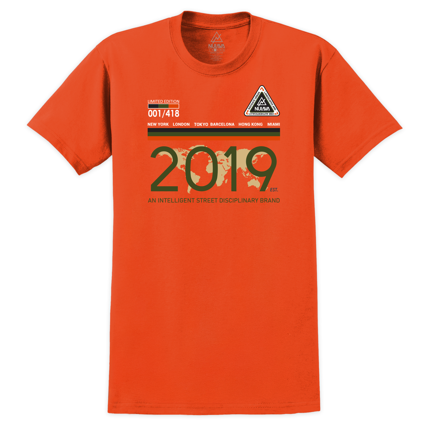 Nulava “2019” Limited Edition Orange Tee – 001/418